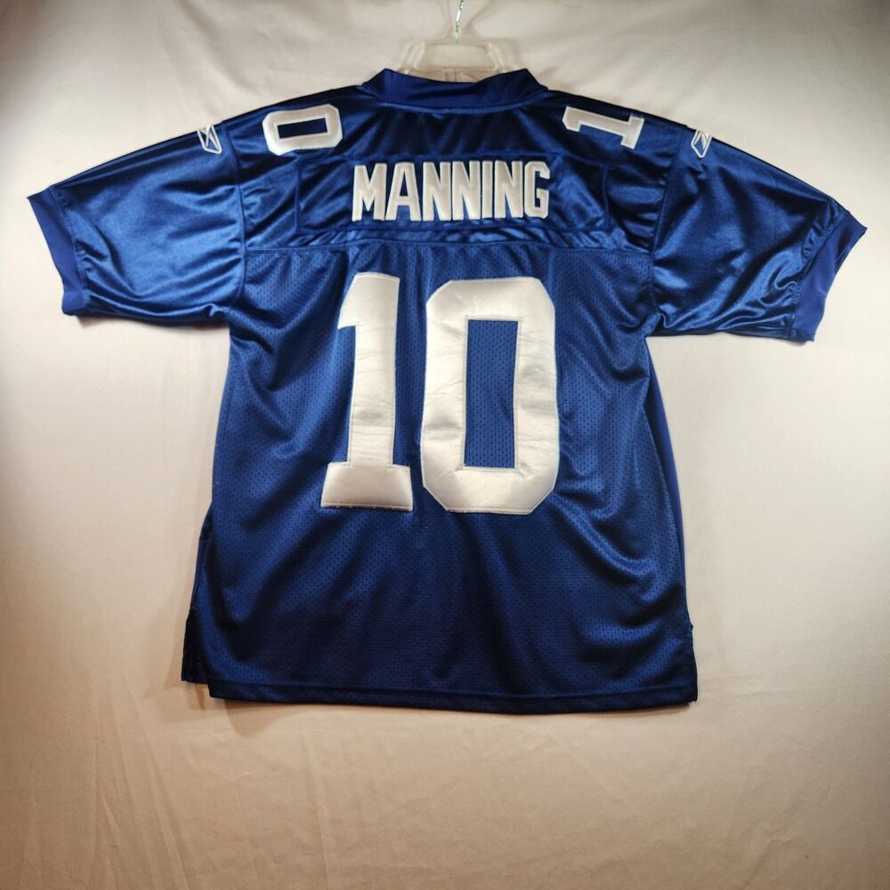 Eli Manning #10 NY Giants Jersey On Field Reebok NFL Equipment Size 48 Blue